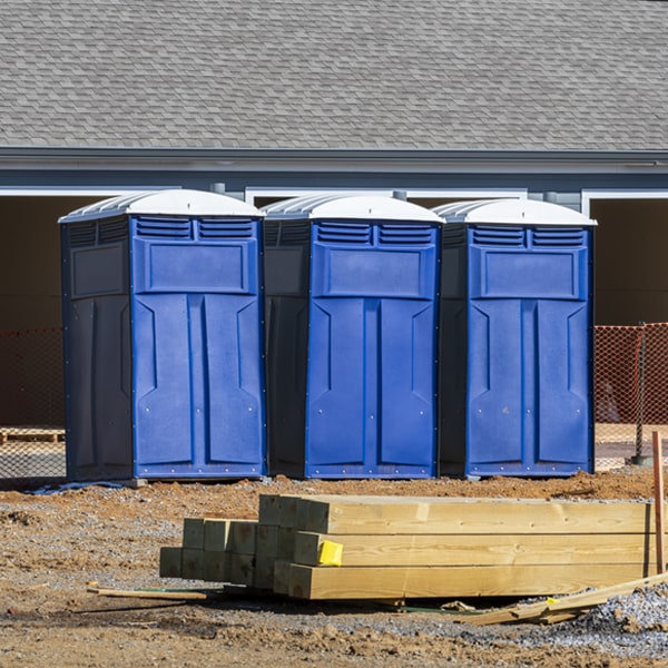 is there a specific order in which to place multiple portable toilets in Central Lake MI